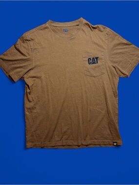CAT Pocket Tee in Brown